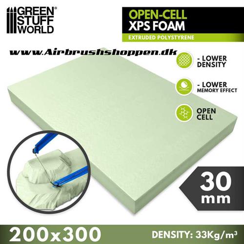 xps skum - Open-Cell XPS Foam 30 mm 20x30cm - GSW